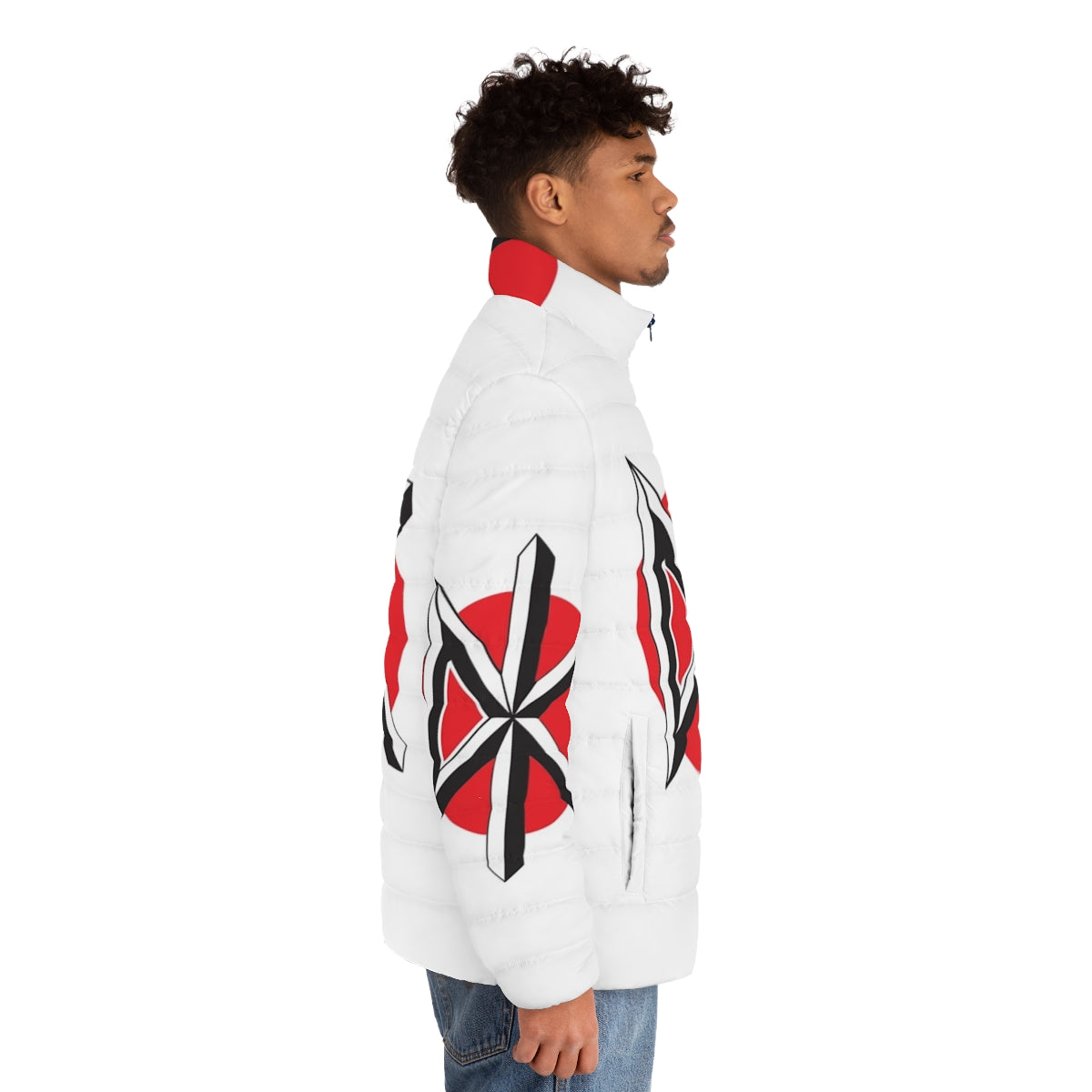 Dead Kennedys classic puffer jacket with punk rock graphics - men side right