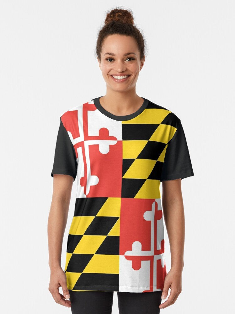 Maryland State Flag Graphic T-Shirt - Women