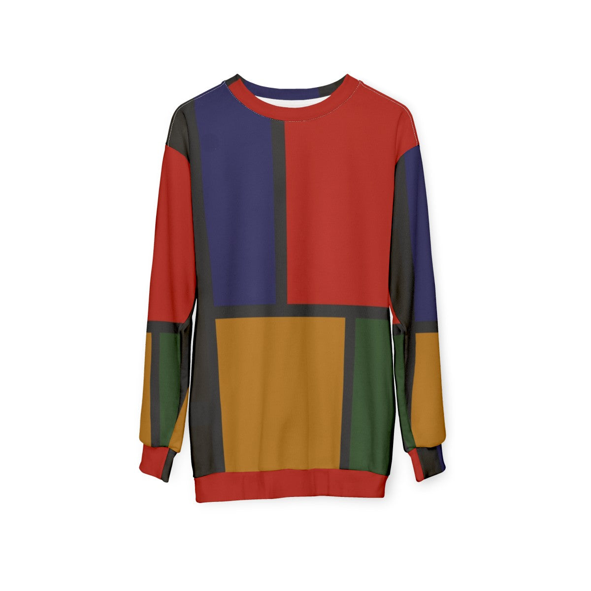 Colorful geometric pattern sweatshirt - hanging