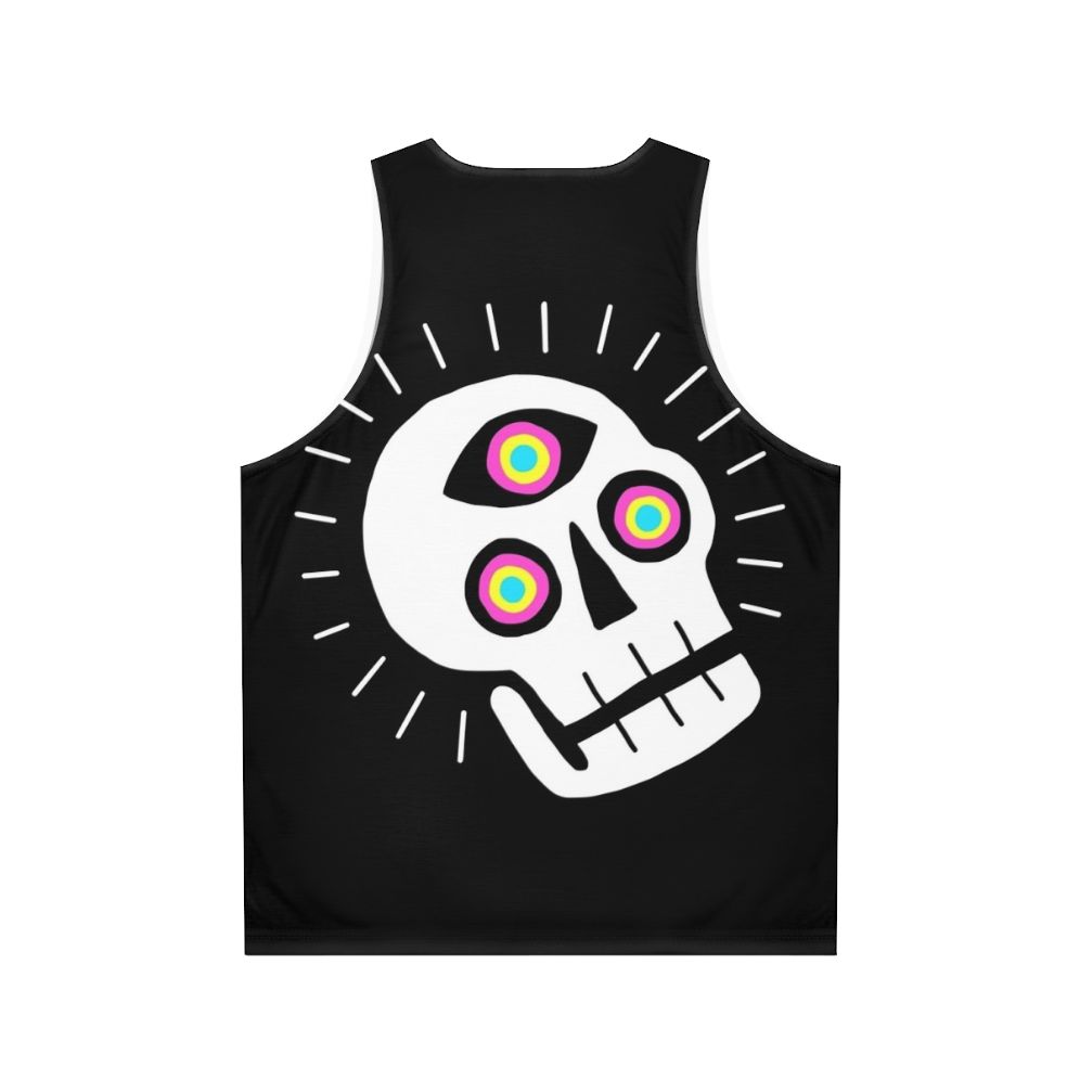 Enlightened Skull Unisex Graphic Tank Top - Back