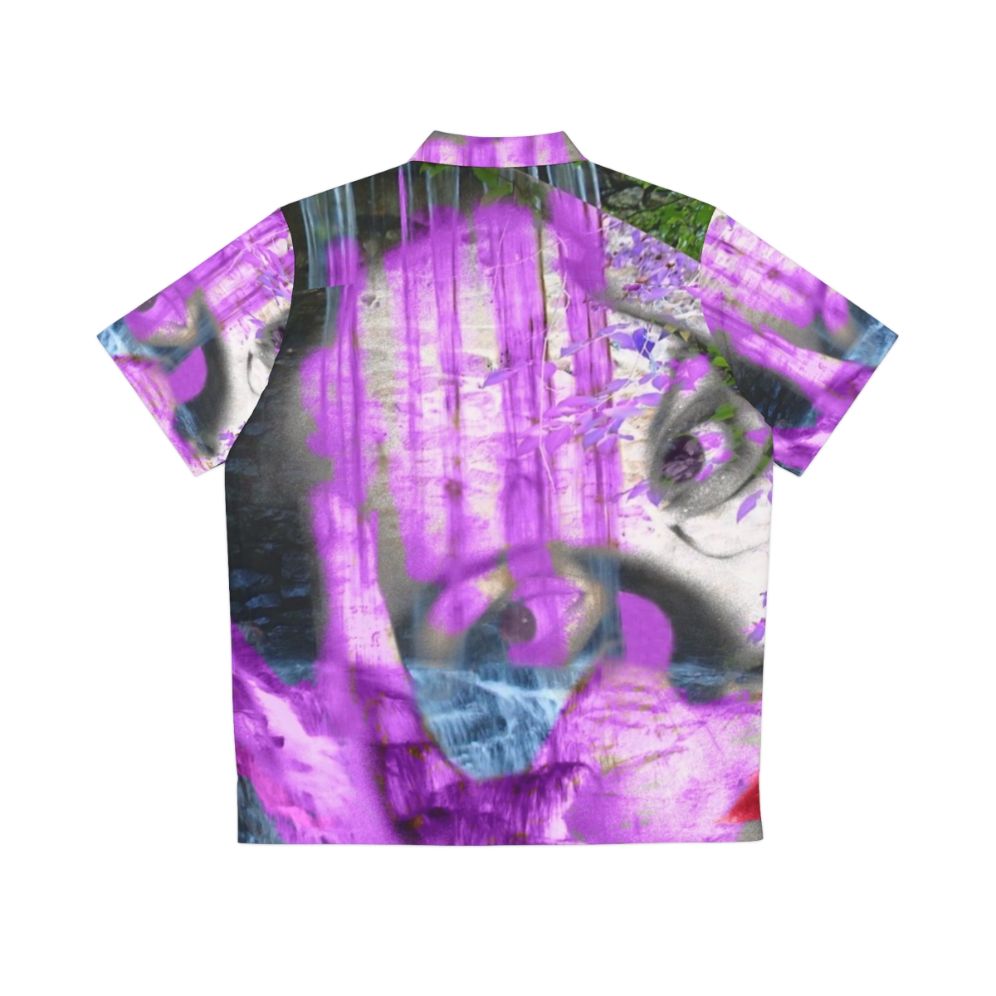 Waterfall Hawaiian shirt with surreal nature landscape - Back