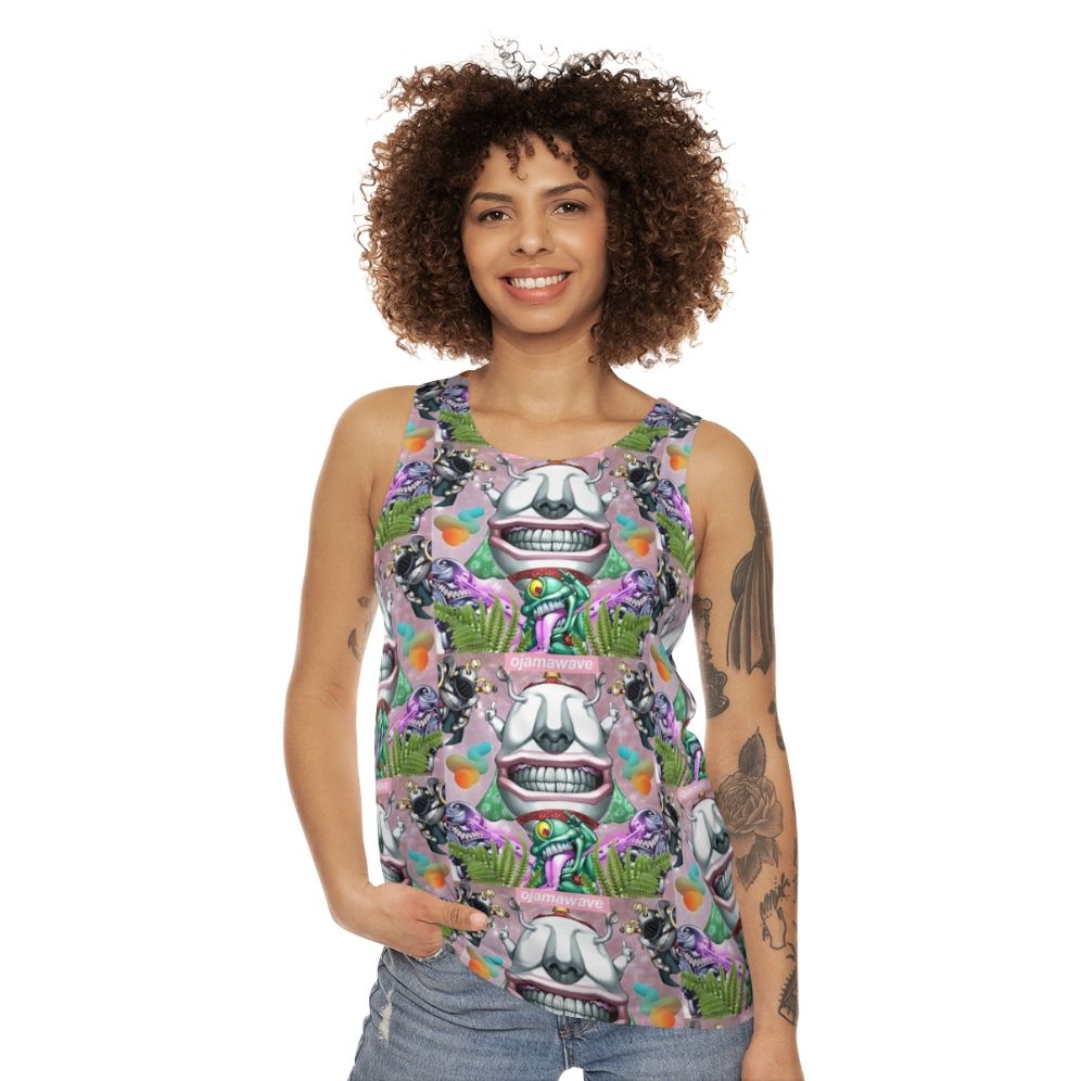 Ojama Wave Unisex Yugioh Vaporwave Aesthetic Tank Top - women