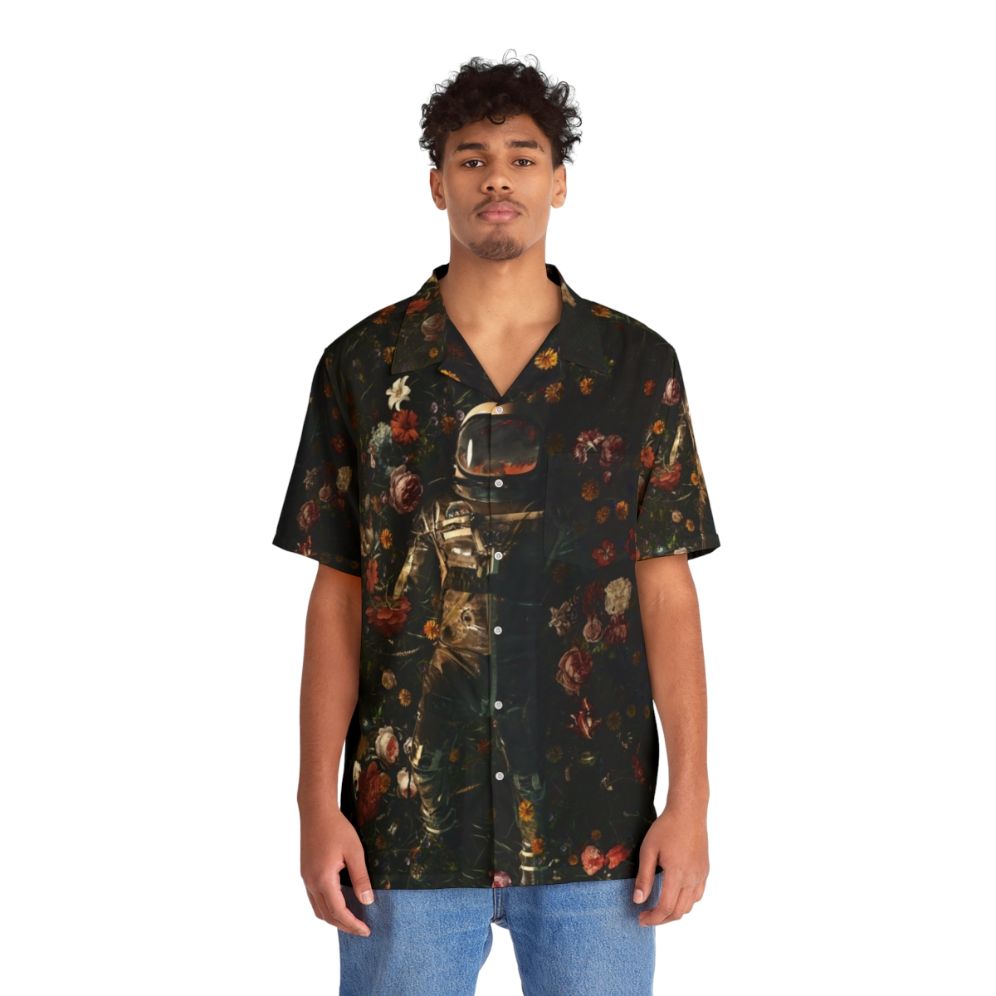 Blossoming Garden Delights Hawaiian Shirt with Floral and Nature Inspired Patterns - People Front