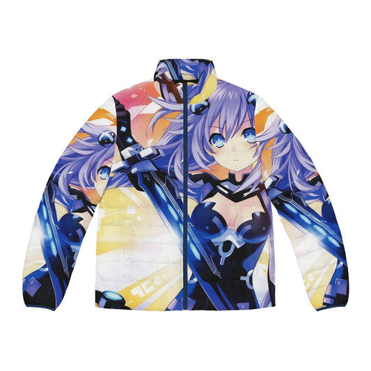 Neptunia U Puffer Jacket with Purple Heart and Neptune Design