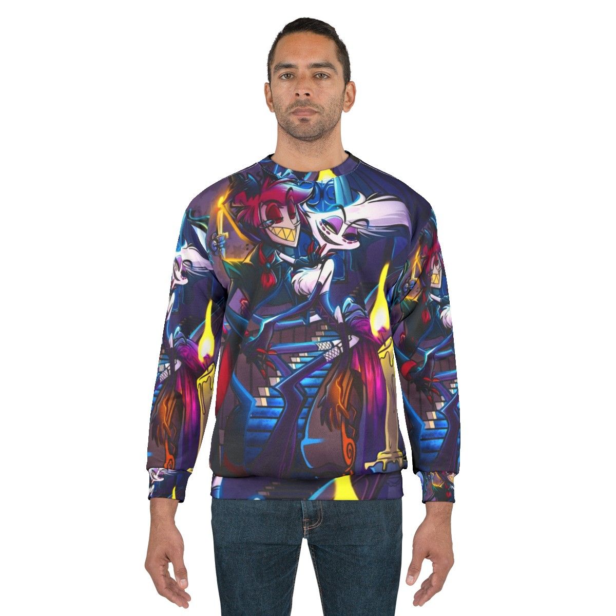 Hazbin Hotel Alastor Sweatshirt with Exclusive Fan Art Design - men