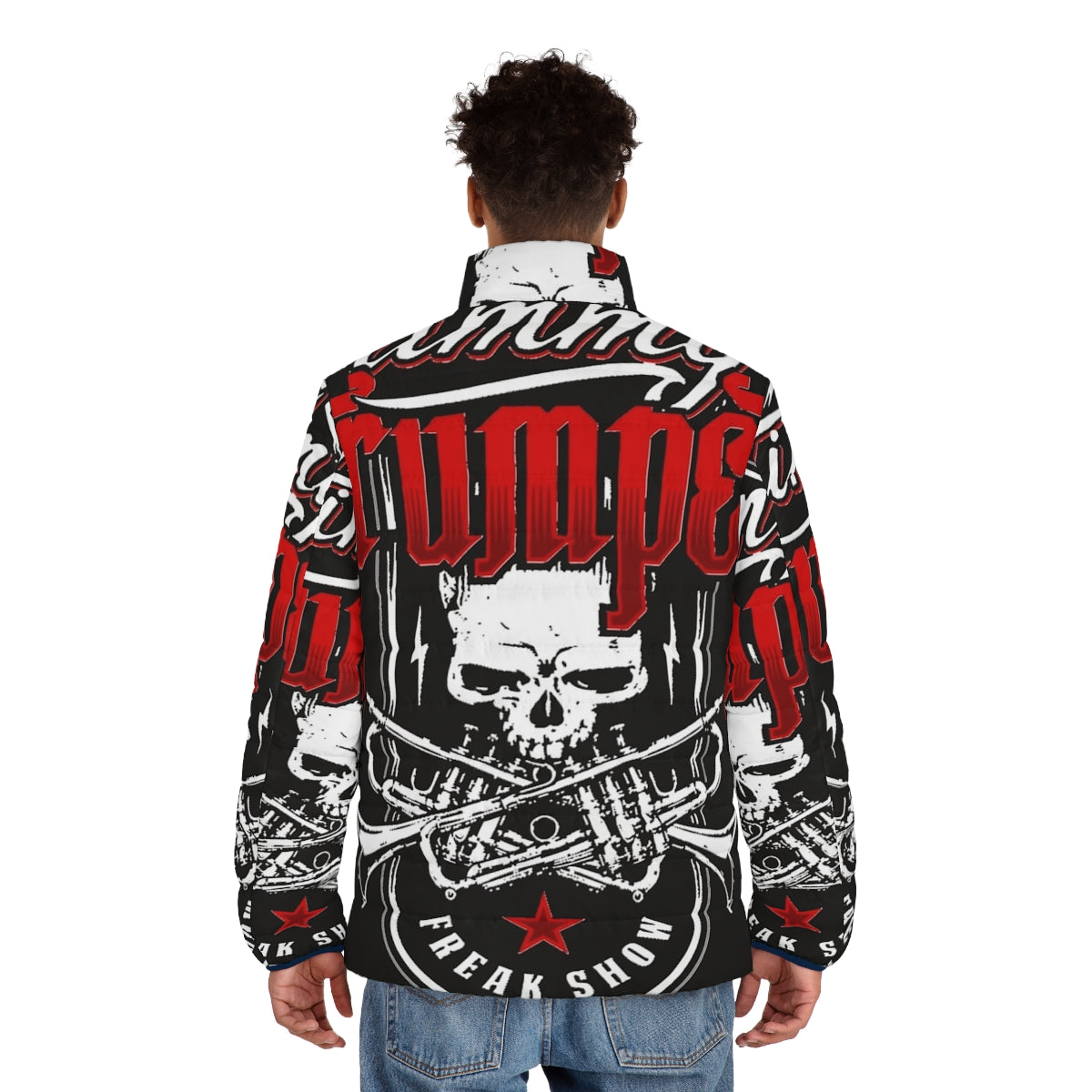 Timmy Trumpet Essential Puffer Jacket, featuring the iconic DJ's design - men back