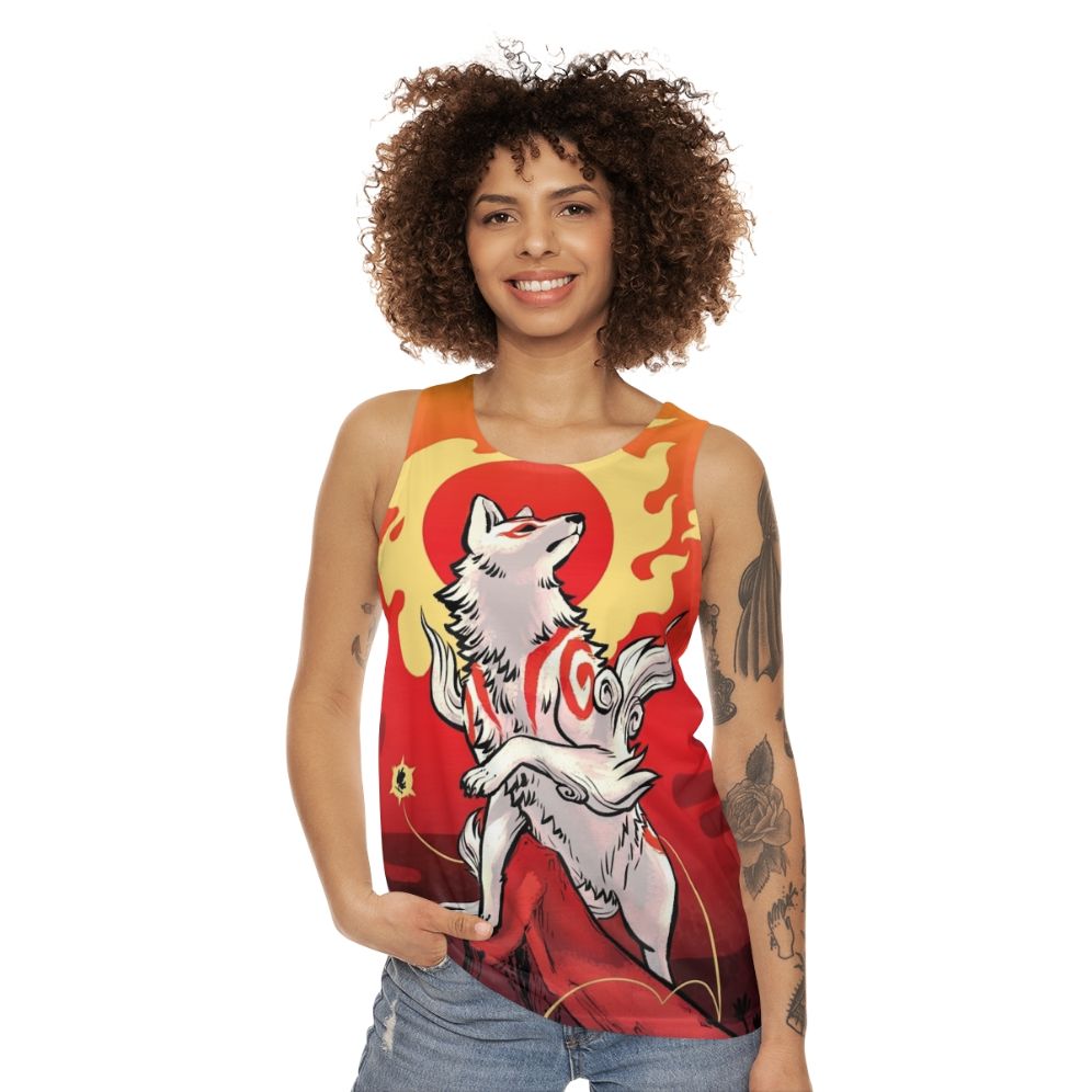 Amaterasu Sun Deity Unisex Tank Top - women