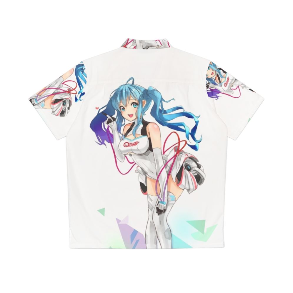 Hatsune Miku Racing Hawaiian Shirt - Back