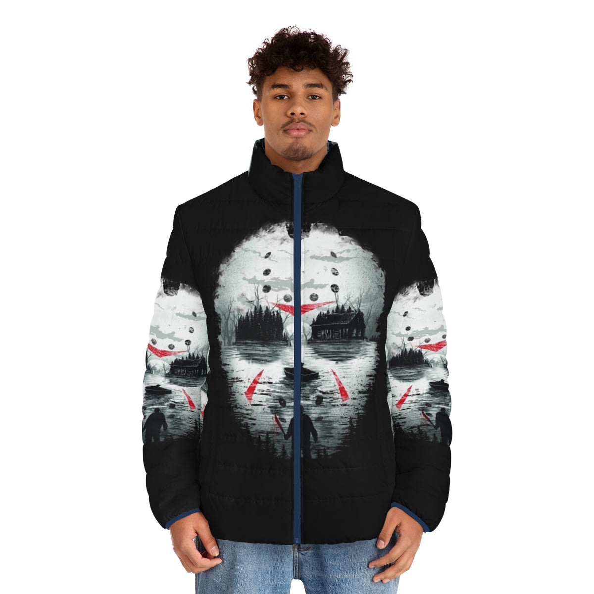 Friday the 13th The Final Chapter Puffer Jacket featuring Jason Voorhees - men front