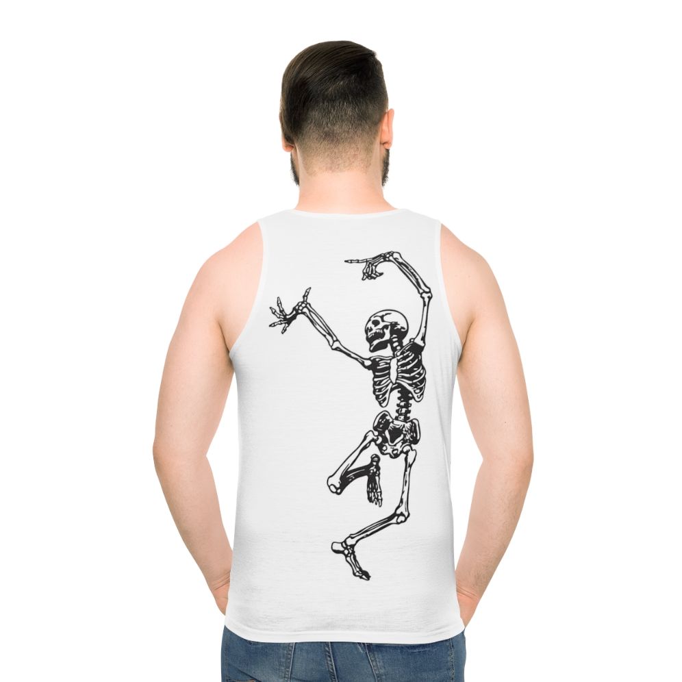 Unisex tank top featuring a skull design with mystic and occult elements - men back