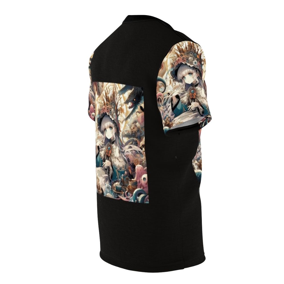 Stylish t-shirt with anime-inspired design featuring a beautiful anime girl character - men right