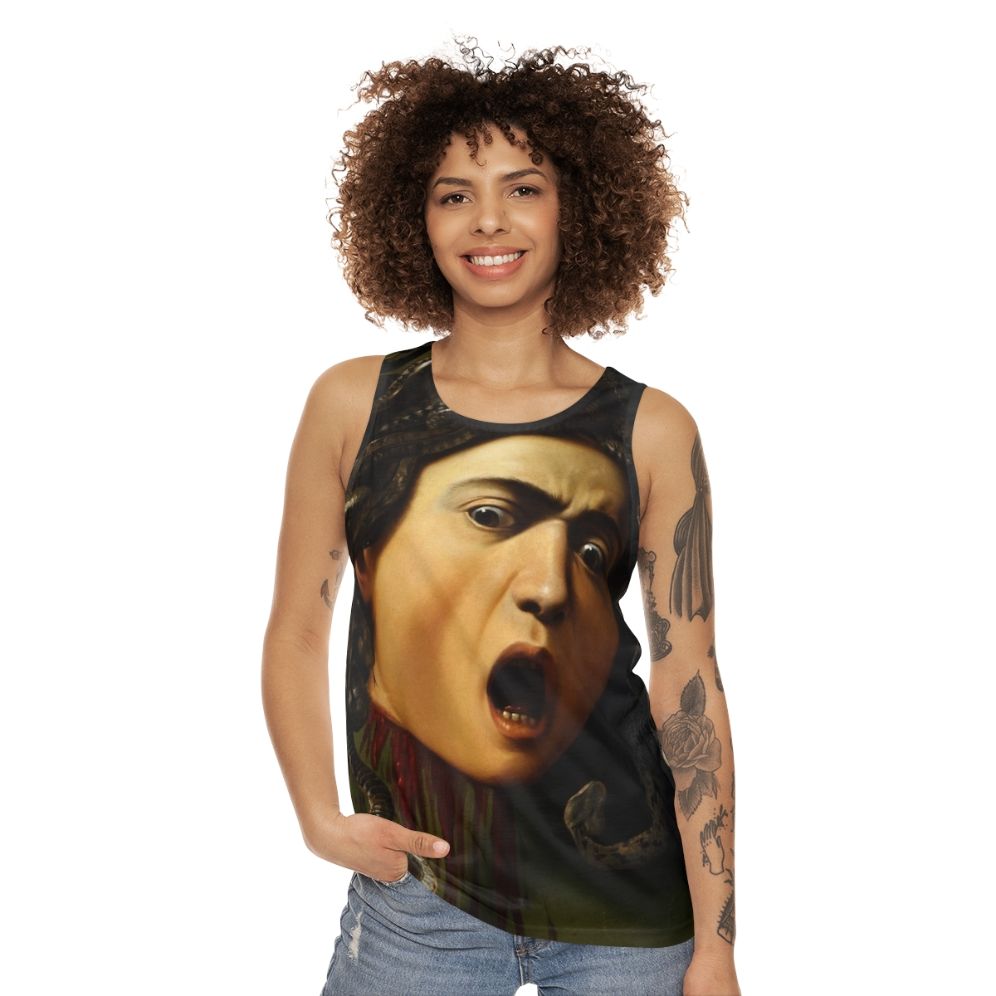 Medusa by Caravaggio Unisex Renaissance Tank Top - women