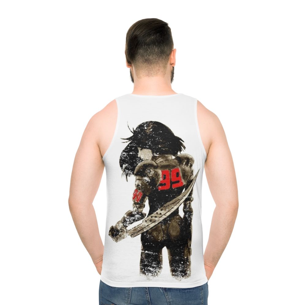 Distressed unisex manga angel battle angel tank top - men back