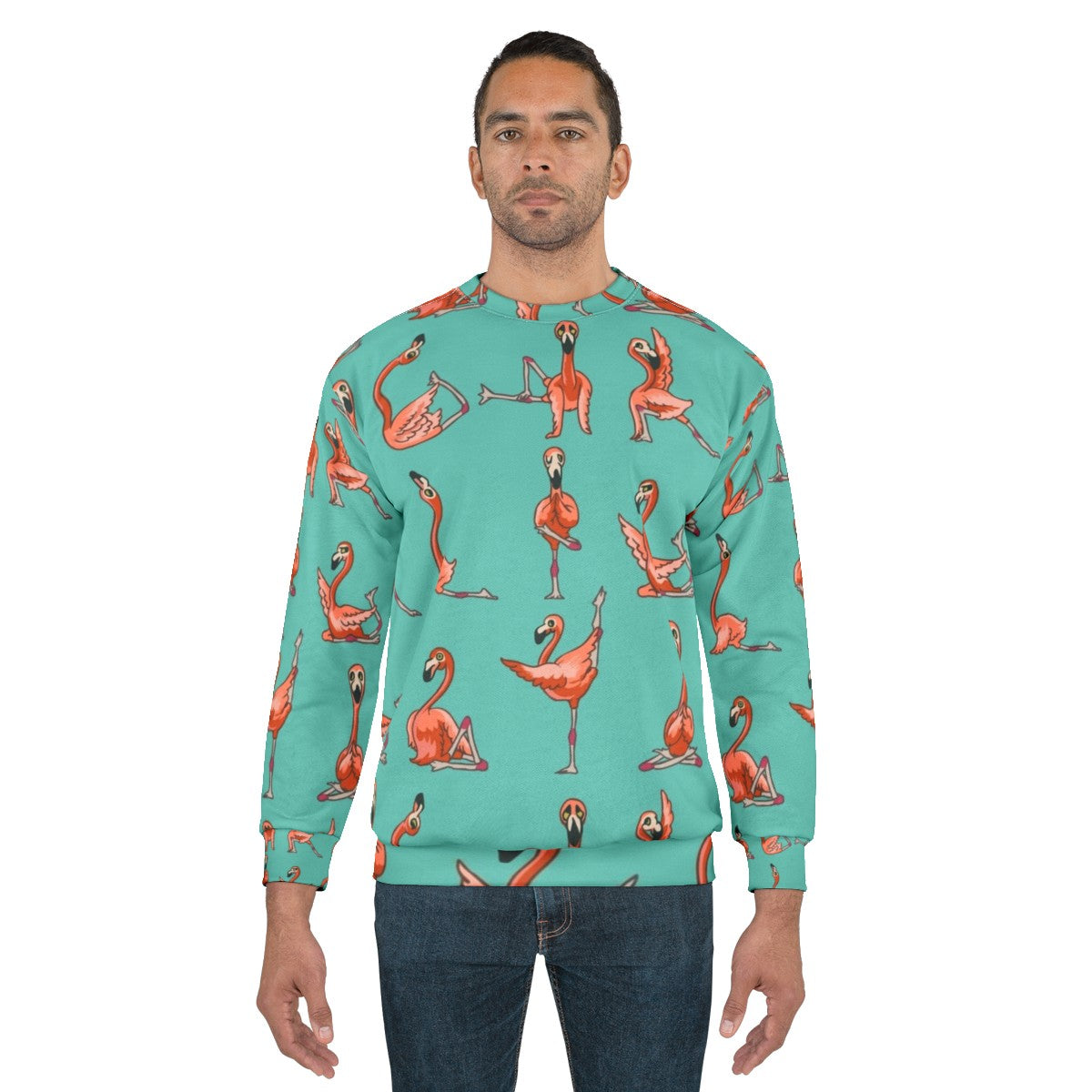 Flamingo Yoga Sweatshirt for Workout Motivation - men