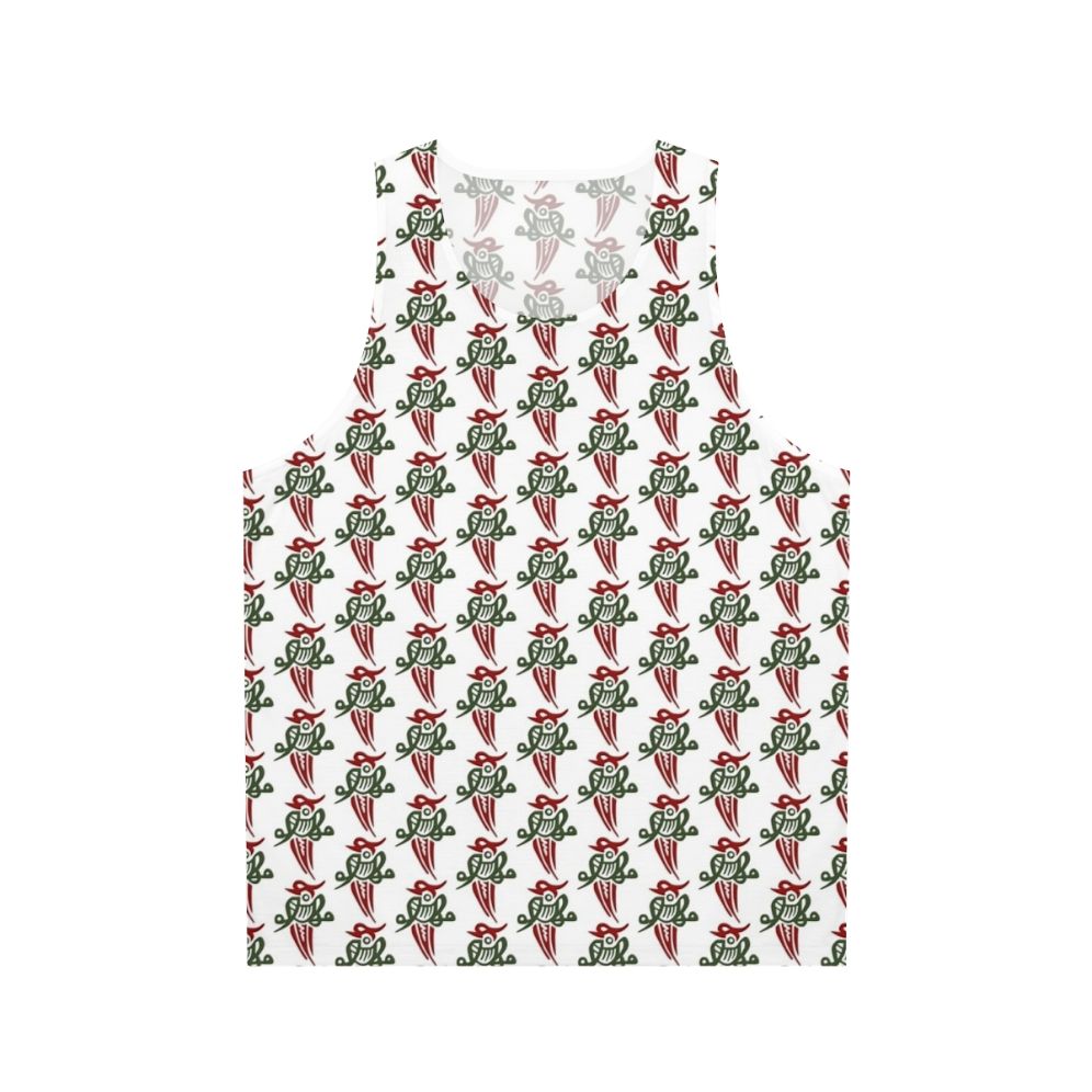 Mahjong tile Chinese bird yat sok unisex tank top