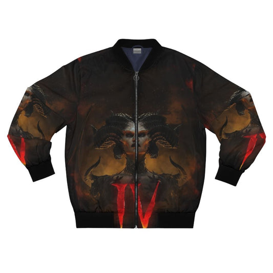 Diablo 4 Lilith Bomber Jacket featuring dark fantasy design