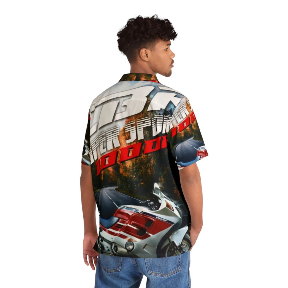 Classic CBR1000F Hawaiian Motorcycle Shirt - People Back