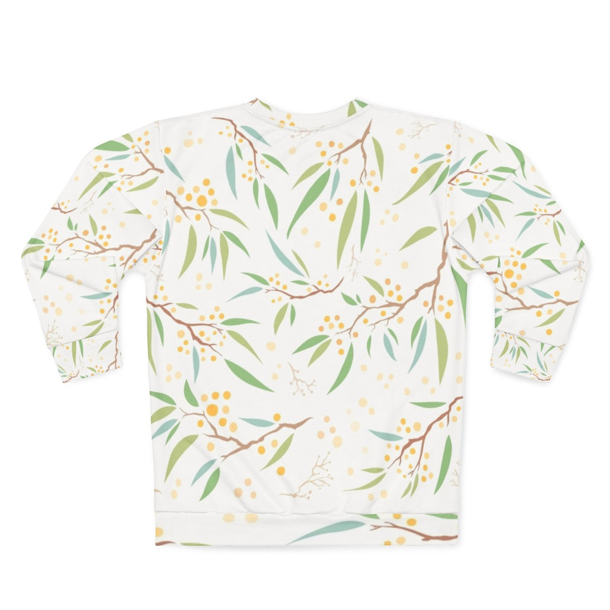 Golden Wattle Flower Floral Sweatshirt - Back