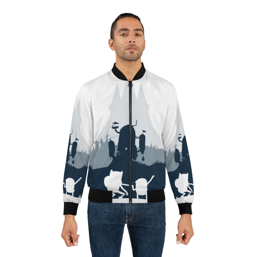 Adventure Time Ice King Silhouette Bomber Jacket - Lifestyle