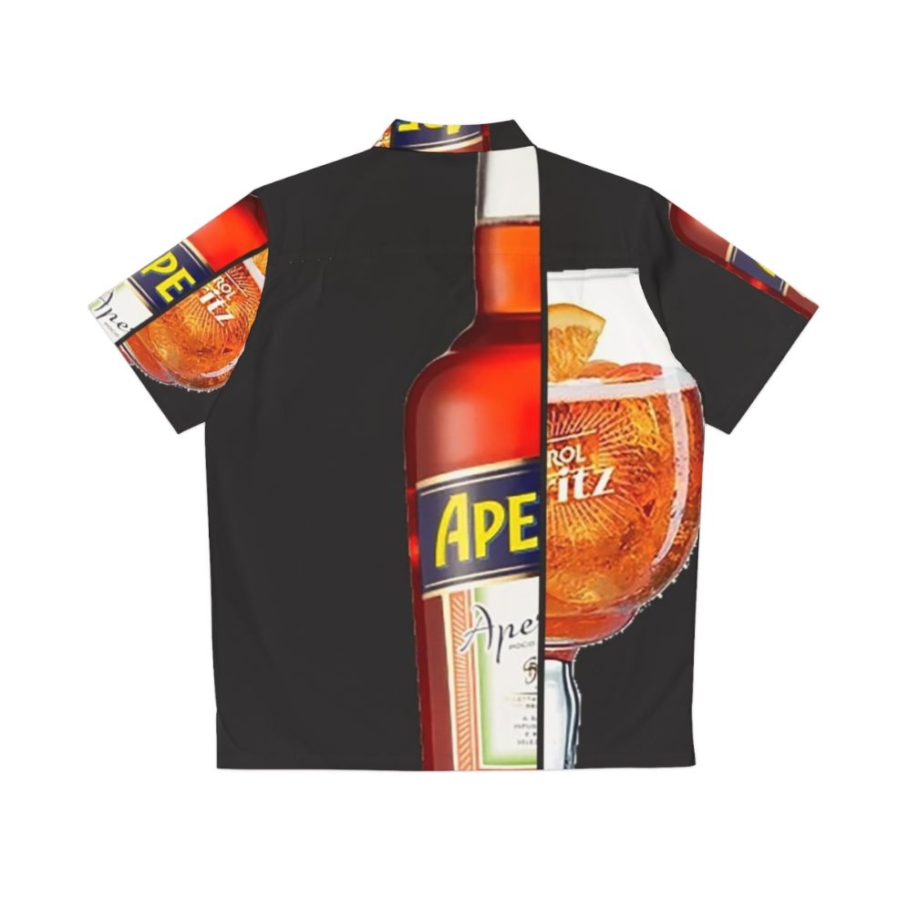 Model wearing Aperol Spritz Hawaiian Shirt - Back