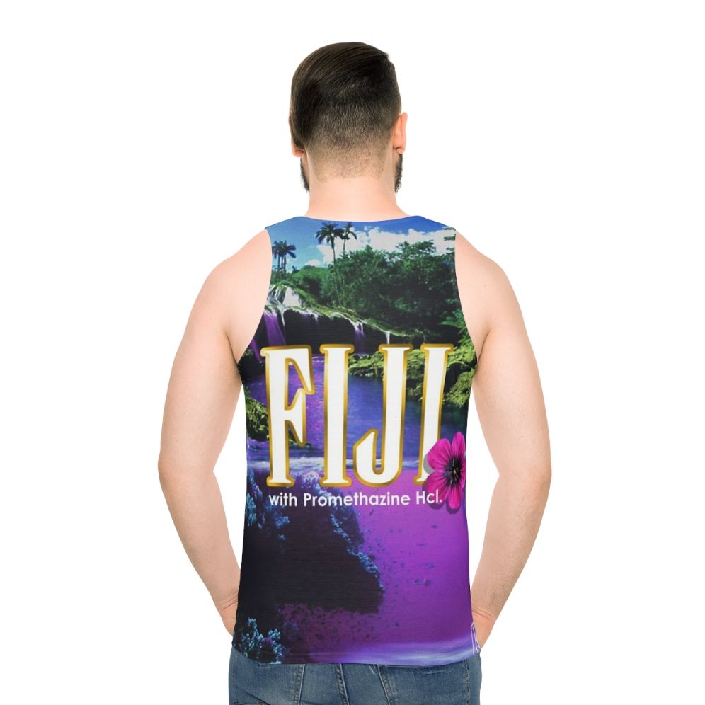 Purple vaporwave aesthetic unisex tank top - men back