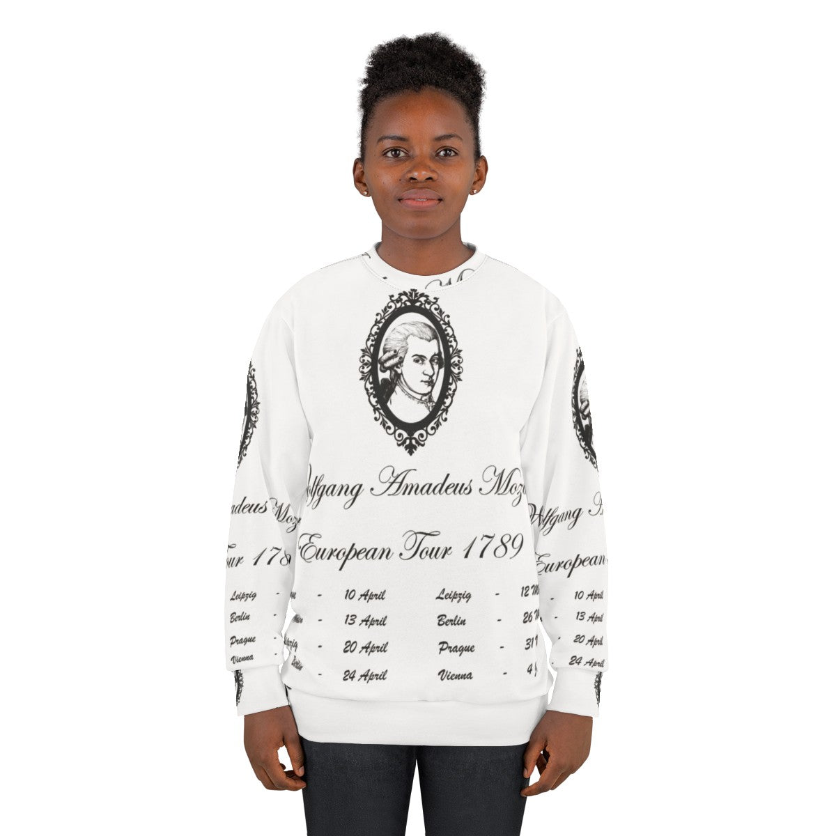 Wolfgang Amadeus Mozart European Tour 1789 Sweatshirt - women