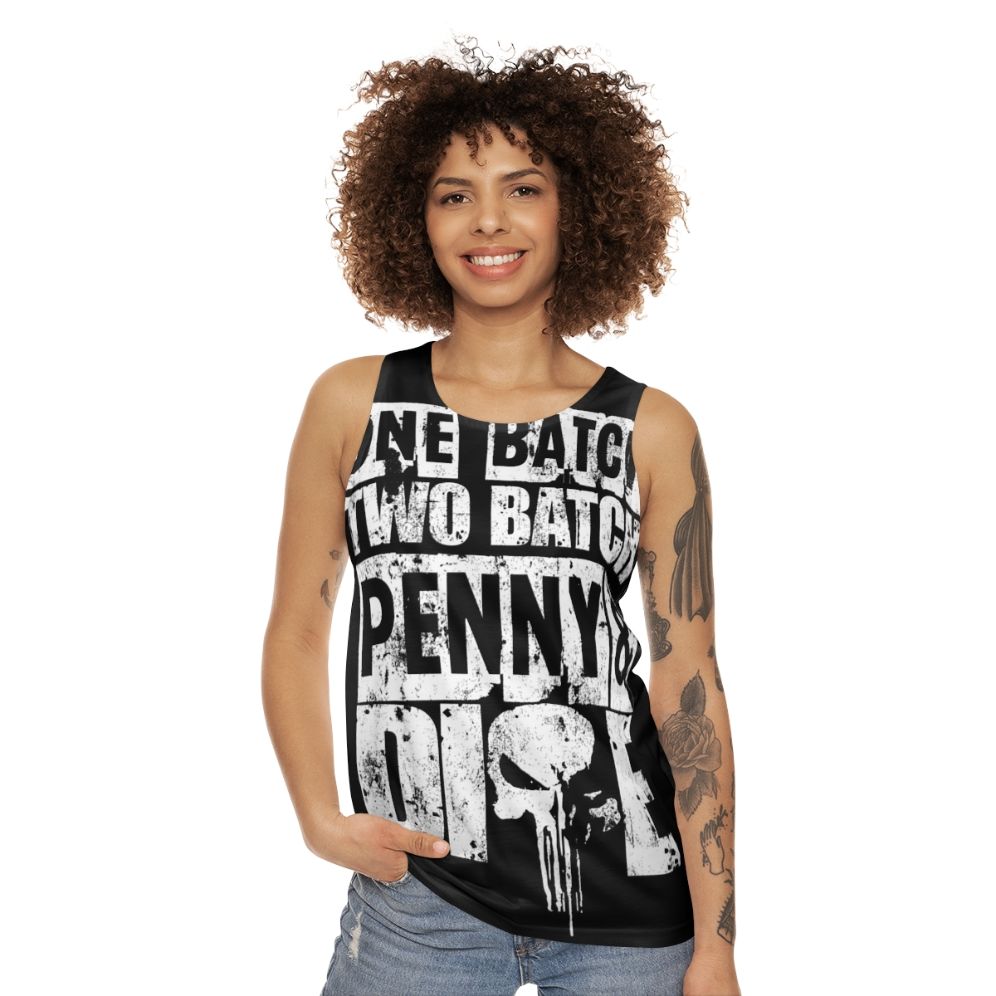 Unisex comic book art superhero tank top - women