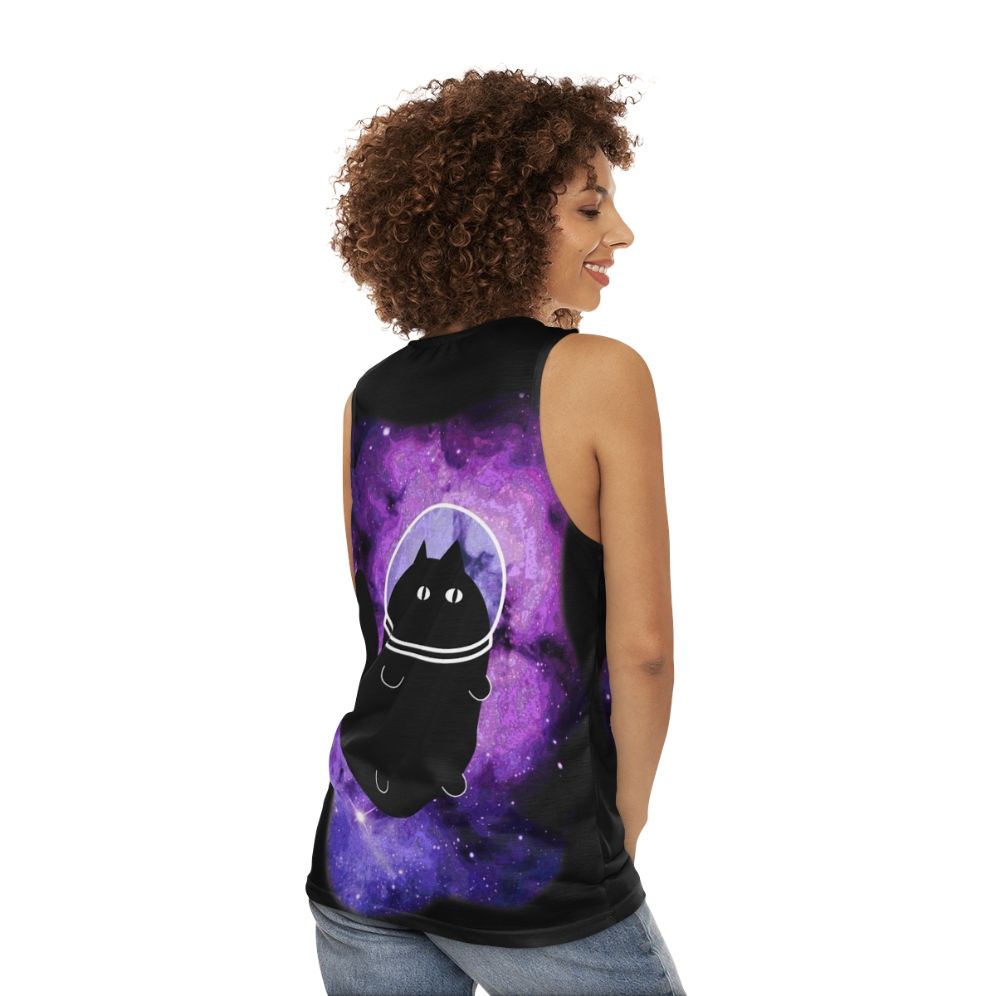 Cosmic Catronaut Unisex Tank Top - women back