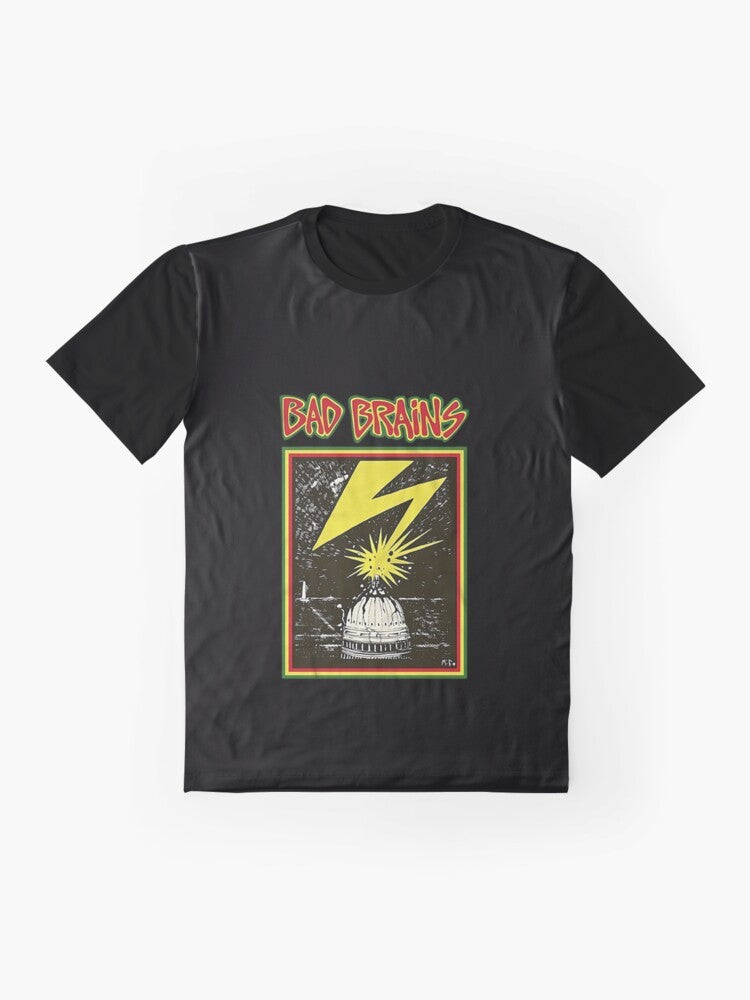 Bad Brains Capitol Graphic T-Shirt featuring vintage punk rock design - Flat lay