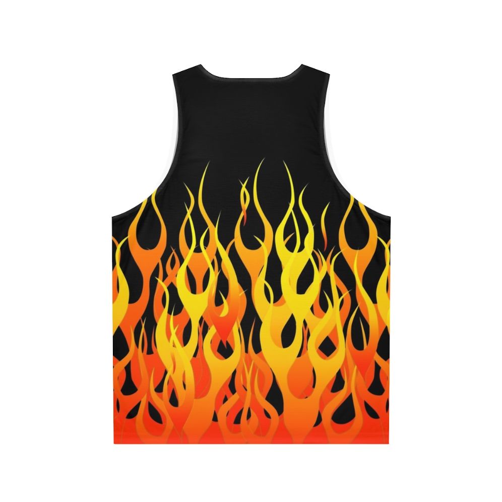 Racing Flames Unisex Tank Top - Back