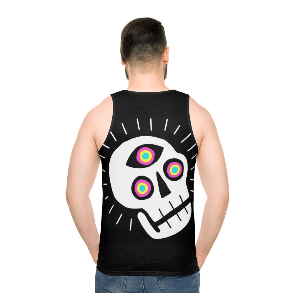 Enlightened Skull Unisex Graphic Tank Top - men back