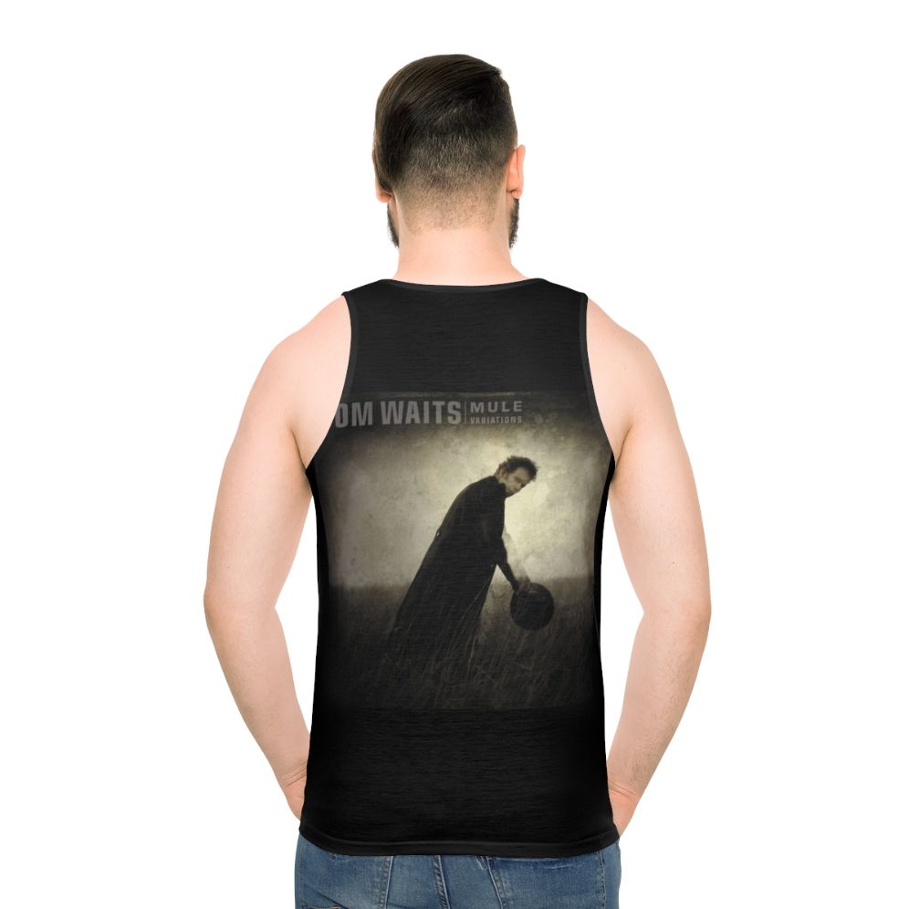 Tom Waits Mule Variations Unisex Music Collage Tank Top - men back