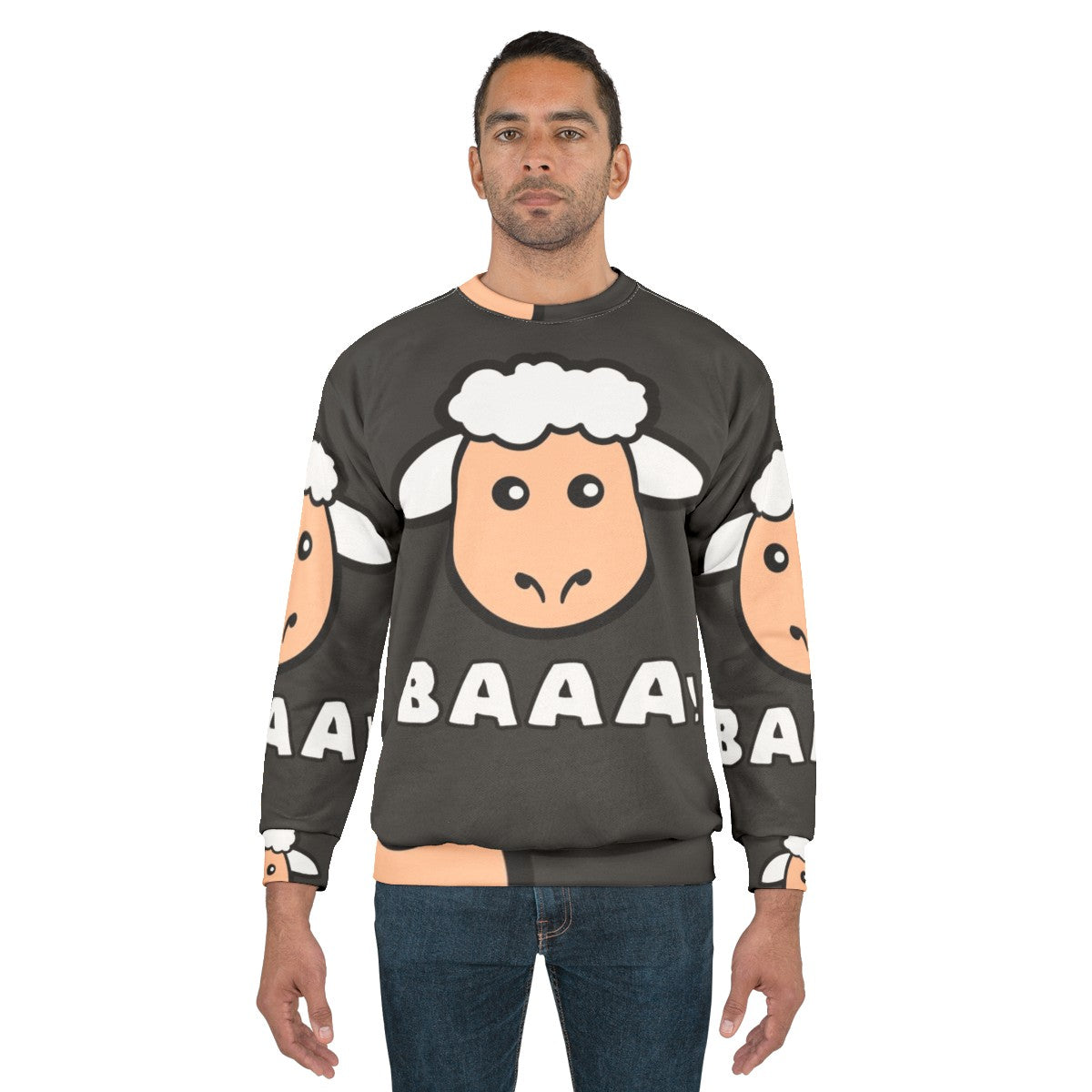 Legendary Sheep Sweatshirt Featuring Colorful Cartoon Farm Animals - men