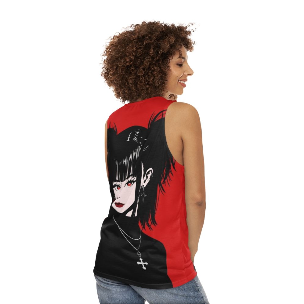 Gothic anime unisex tank top - women back