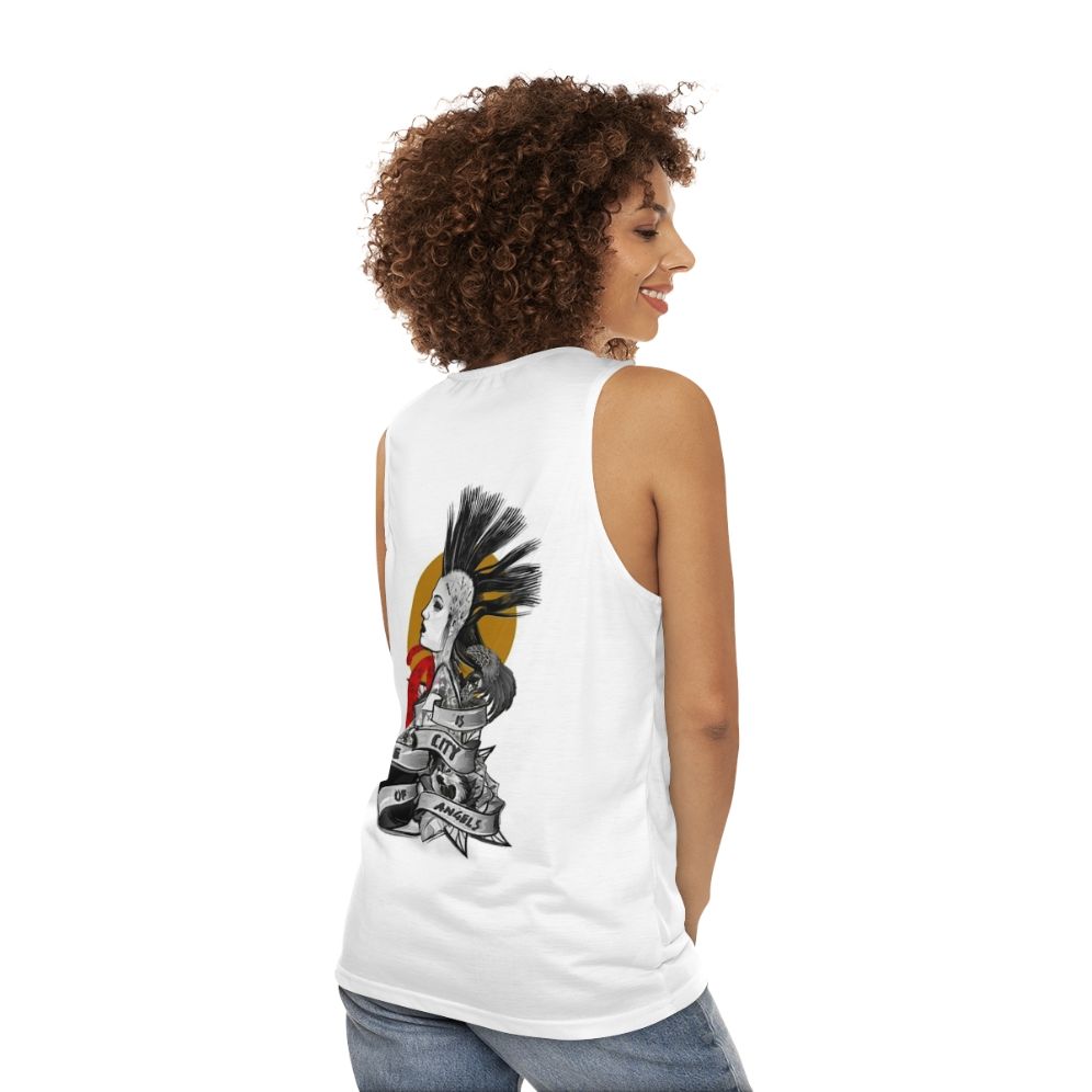 Punk rock unisex tank top - women back