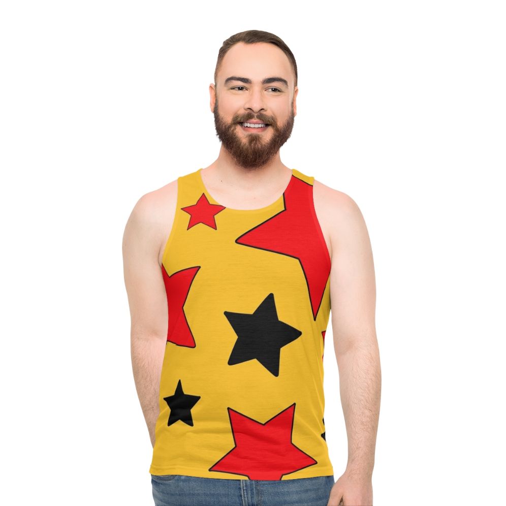 Wizard stars unisex tank top with pop art and underground comic influences - men