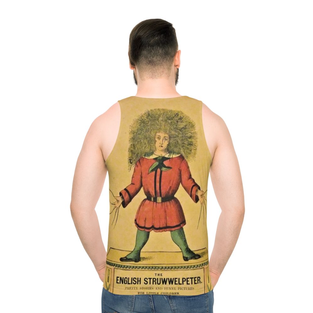 Struwwelpeter unisex tank top with horror-inspired design - men back