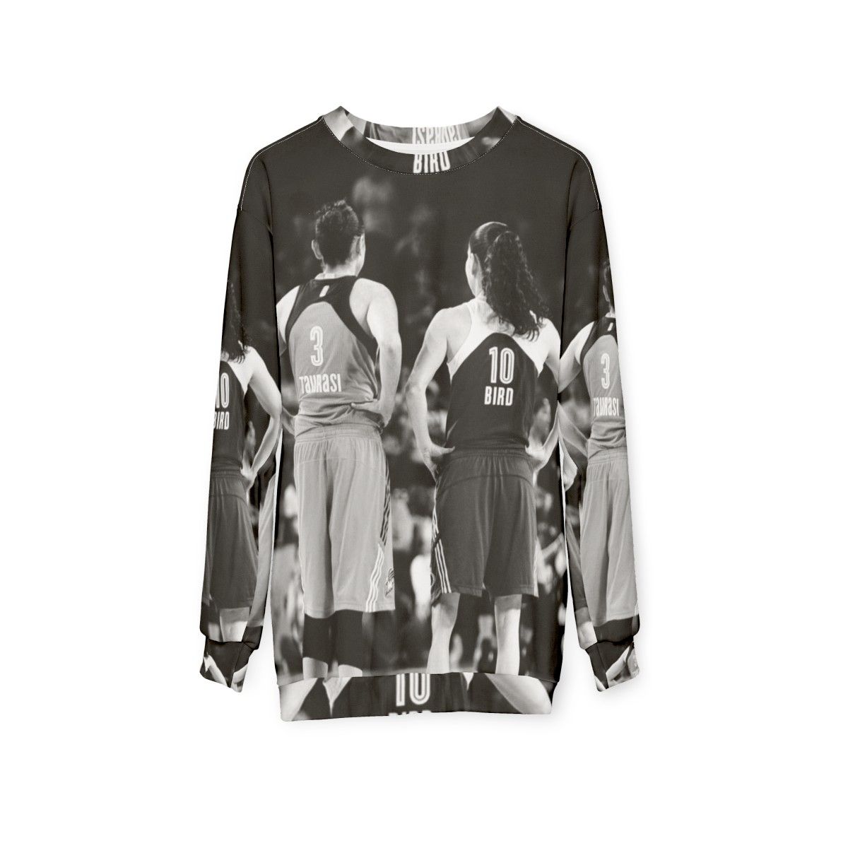 Diana Taurasi and Sue Bird WNBA Legends Black and White Sweatshirt - hanging