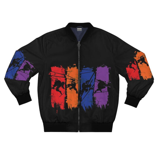 Teenage Mutant Ninja Turtles bomber jacket featuring the iconic characters and logo