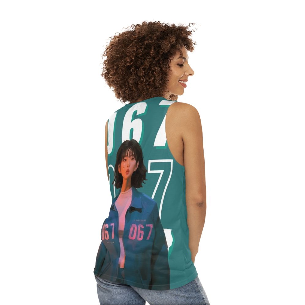 Squid Game Player 067 Kang Sae Byeok Unisex Tank Top - women back