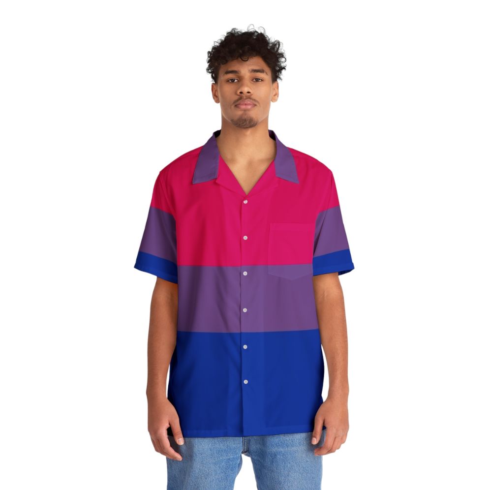 Bisexual pride flag Hawaiian shirt - People Front