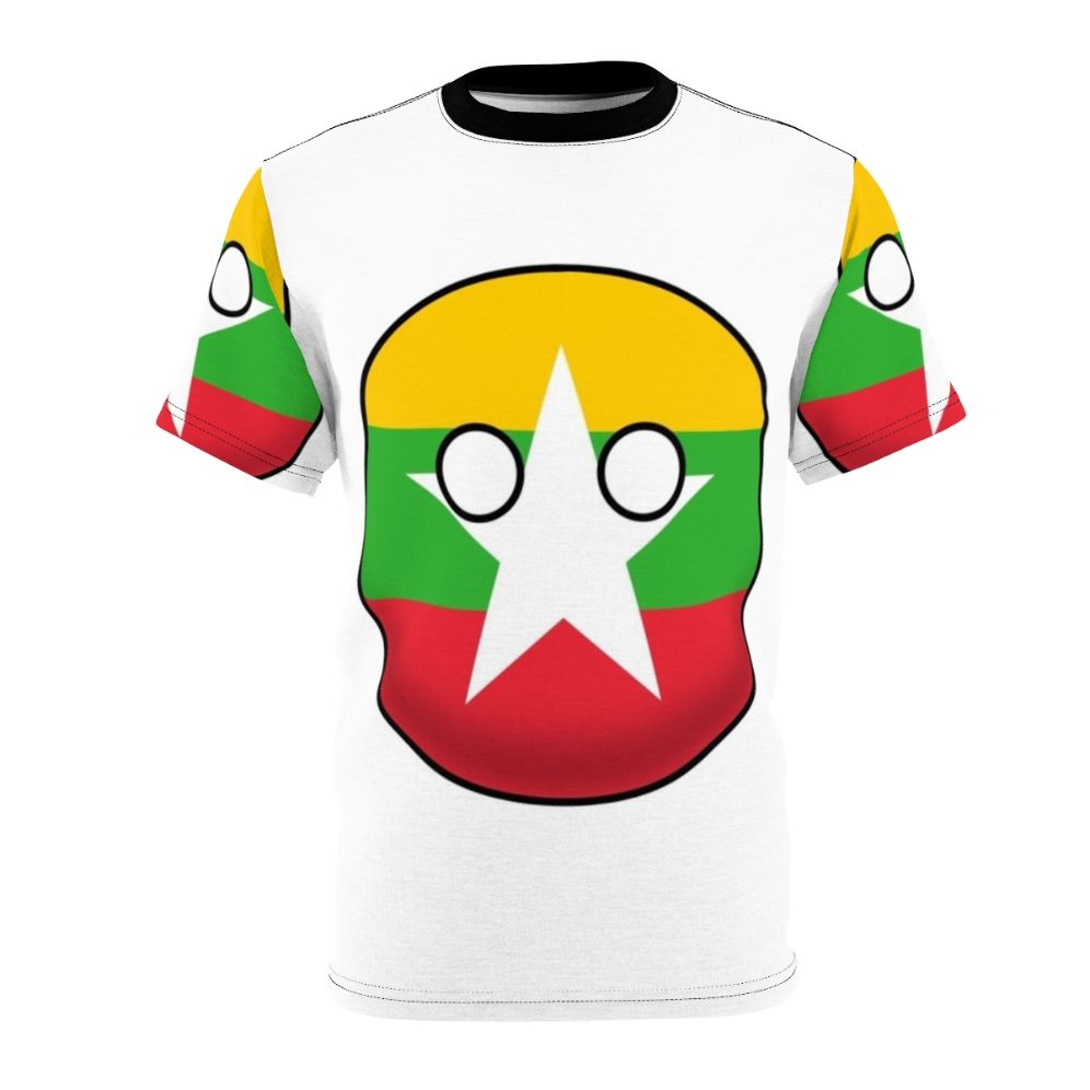 Myanmar Countryball Design Printed on a High-Quality T-Shirt