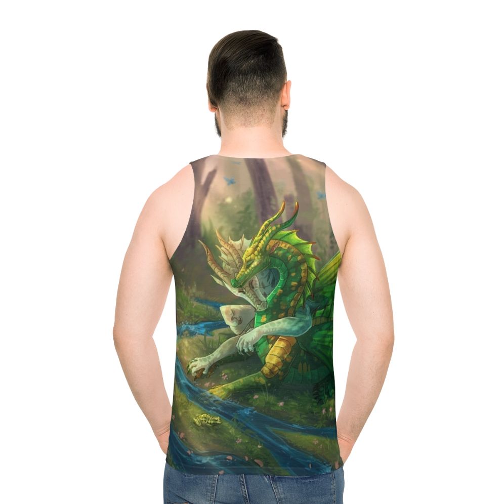 Sundew and Willow Fantasy Dragon Tank Top - men back