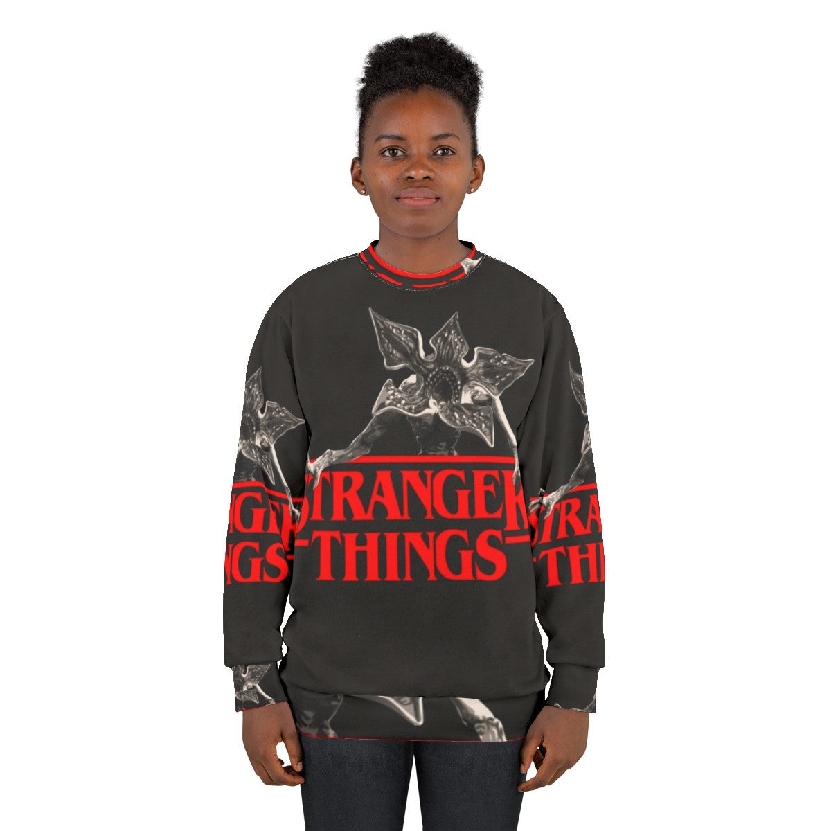 Stranger Things Demogorgon Sweatshirt - Upside Down Themed Netflix Series Apparel - women