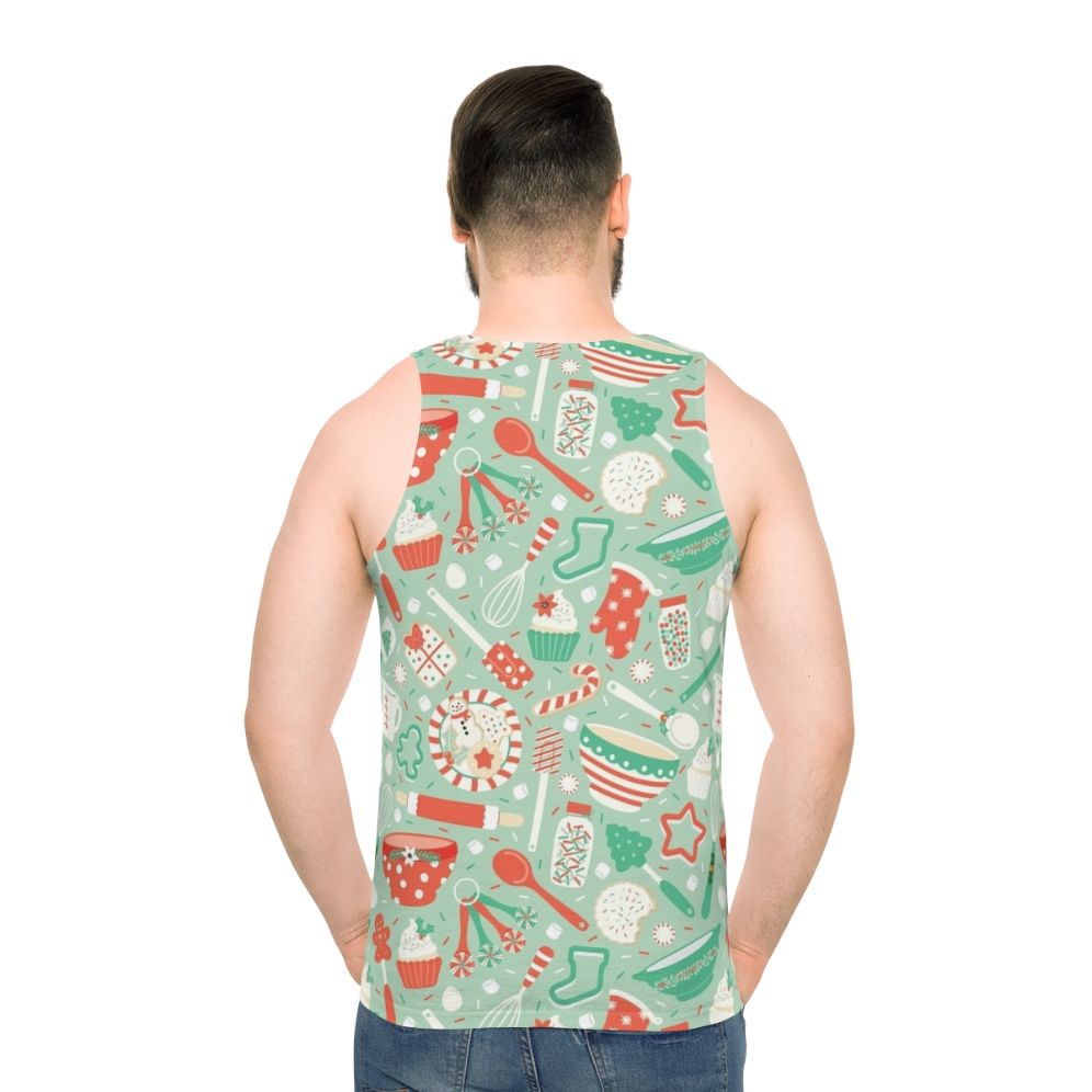 Christmas baking unisex tank top - men back