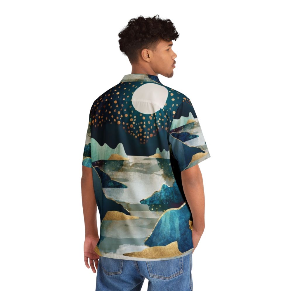 Celestial Moon Glow Hawaiian Shirt with nature-inspired design - People Back