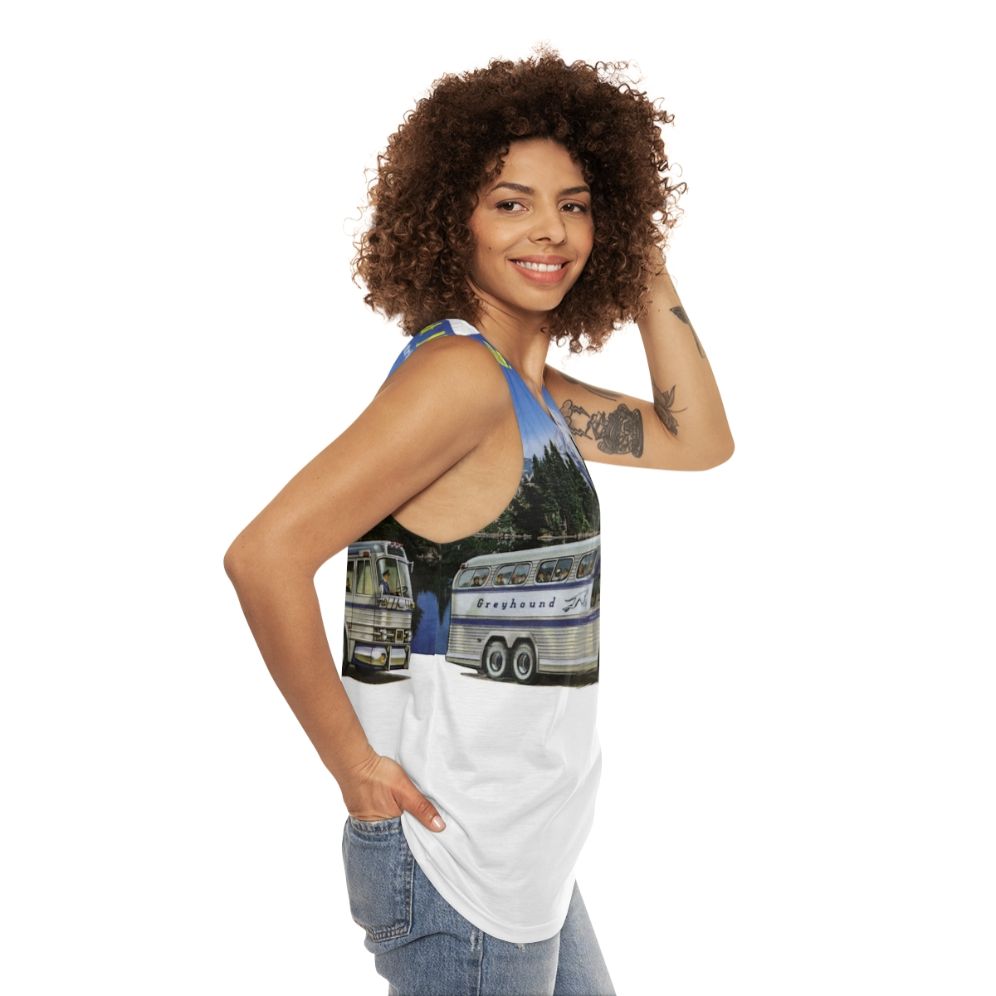 Vintage Greyhound 1950s Unisex Tank Top - women side