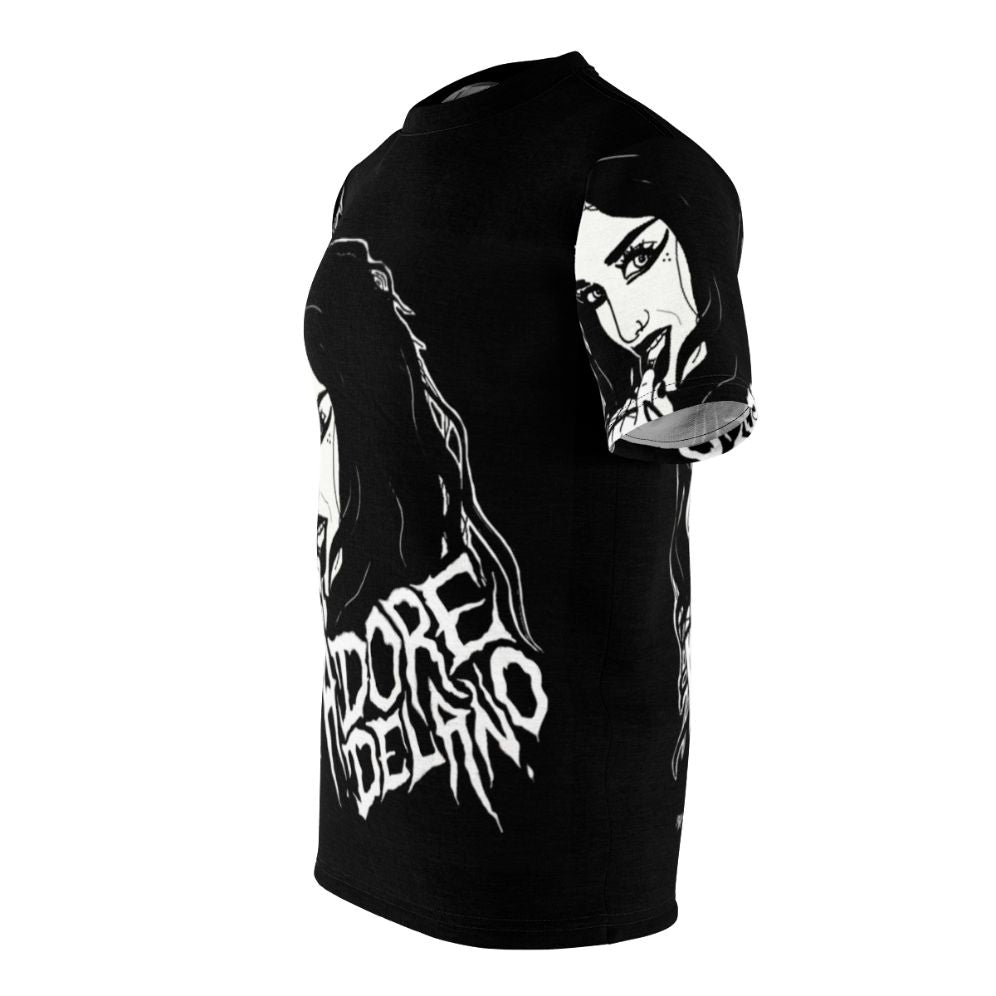 Adore Delano Inspired All-Over-Print T-shirt Featuring Punk Rock Inspired Graphics - men left