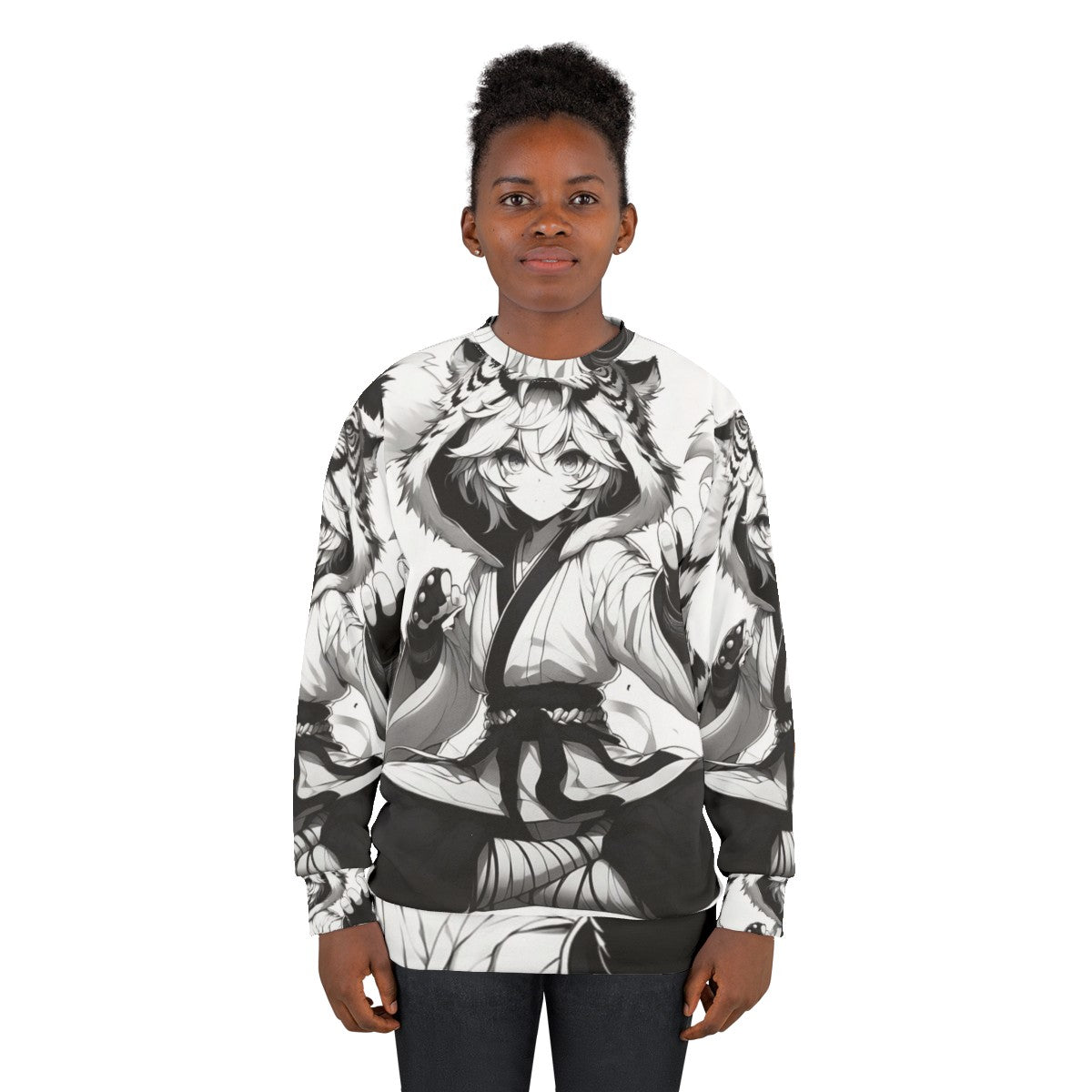 Furry Martial Arts Sweatshirt featuring anthropomorphic animal design - women