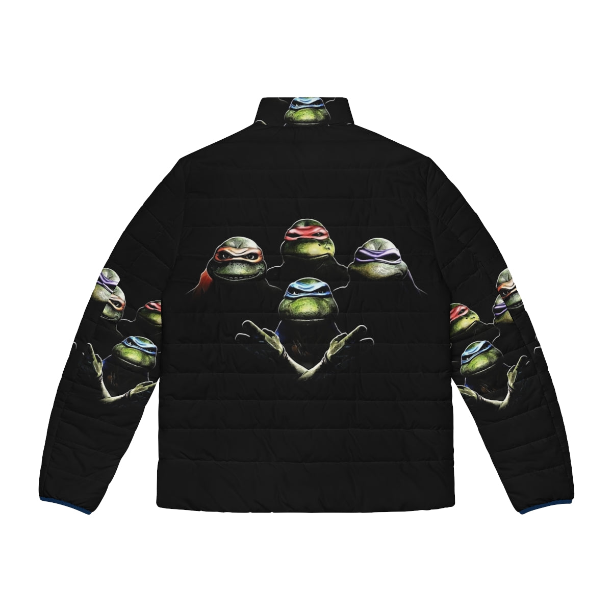 Queen Ninja Turtles TMNT Puffer Jacket featuring stylish teenage mutant turtle design - Back